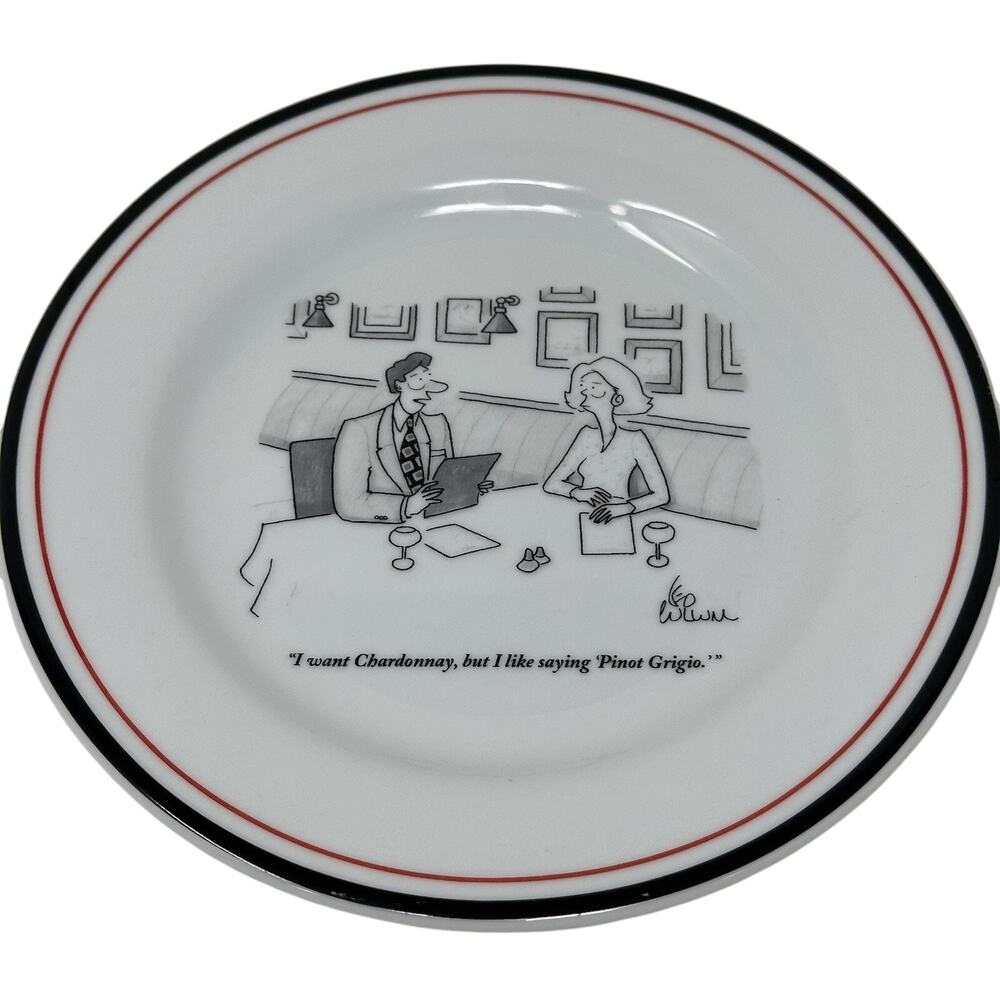 Restoration Hardware The New Yorker Humor I Want Chardonnay, but….. 8” Plate
